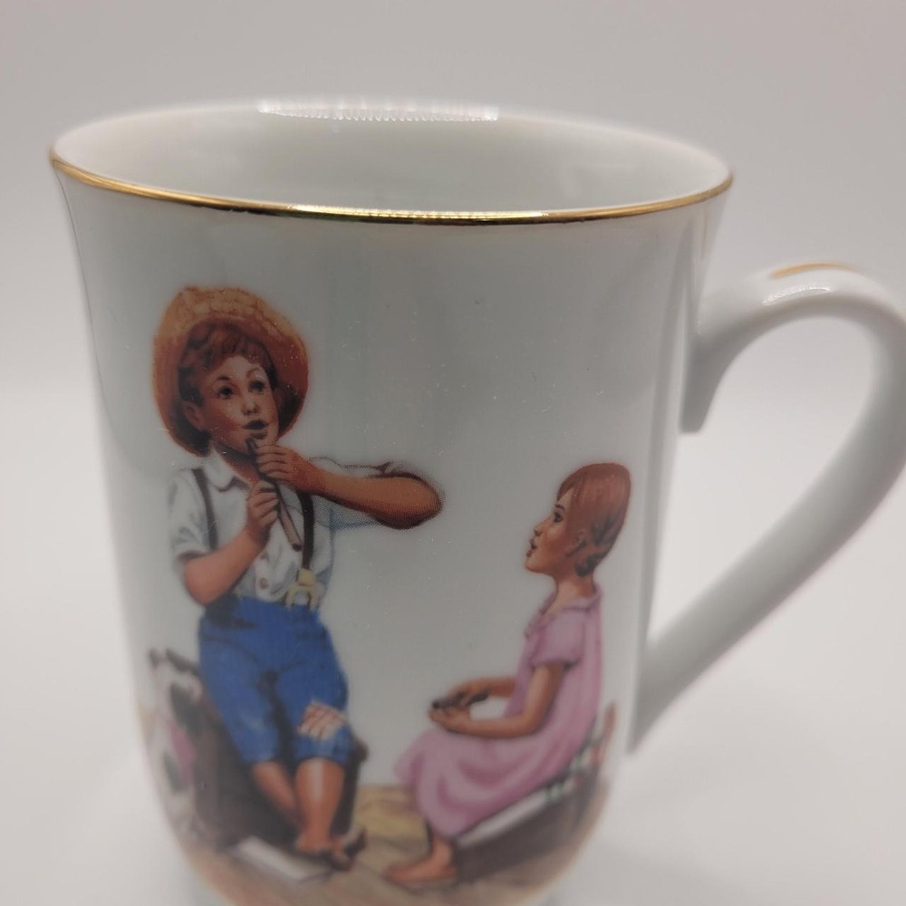 Norman Rockwall Limited Vintage Cups Set of 4 Original Boxes 1982